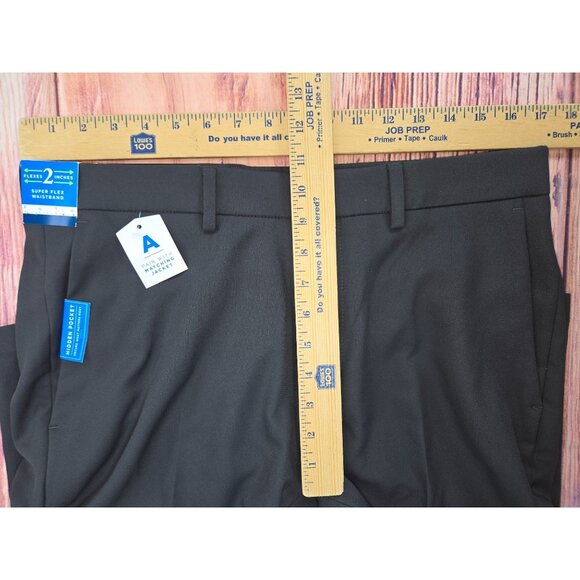 Haggar Mens The Active Series Slim Fit Suit Pant 33W X 32L Stretch Herringbone - Picture 9 of 10